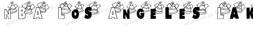 NBA Los Angeles Lake字体转换